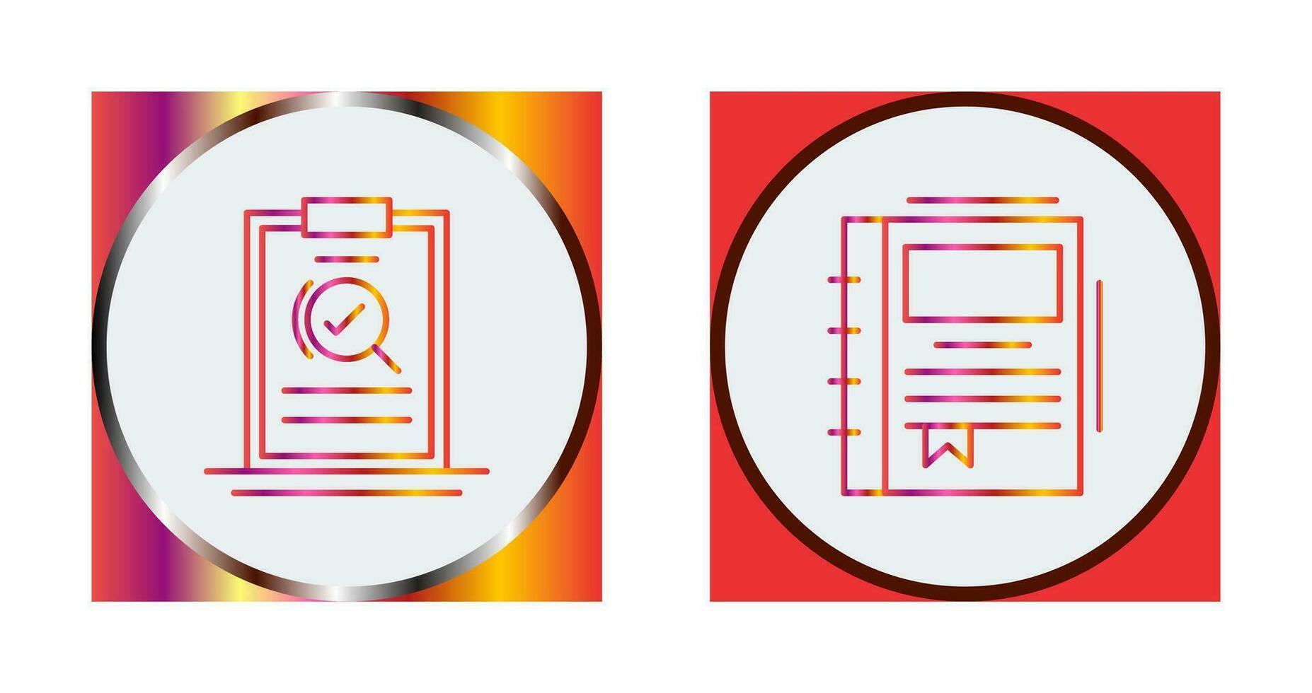 Search and Spring Notebook Icon vector