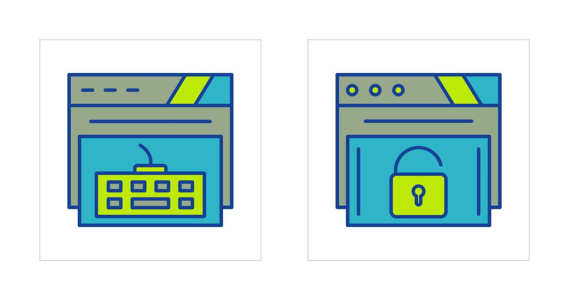 Keyboard and Padlock Icon vector