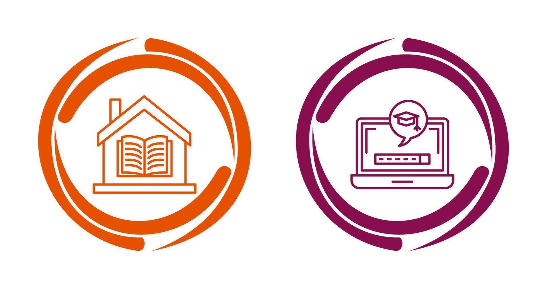 Digital Learning and Homeschooling Icon vector