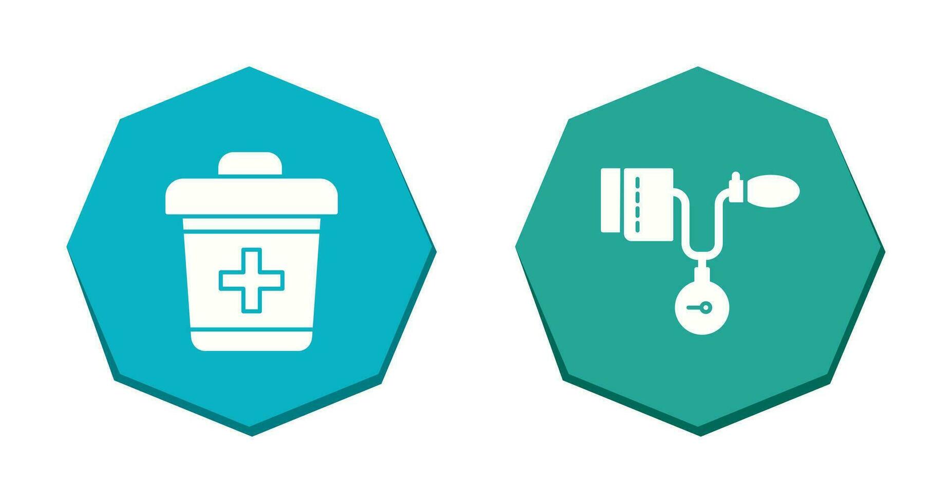 Dustbin and Blood Icon vector