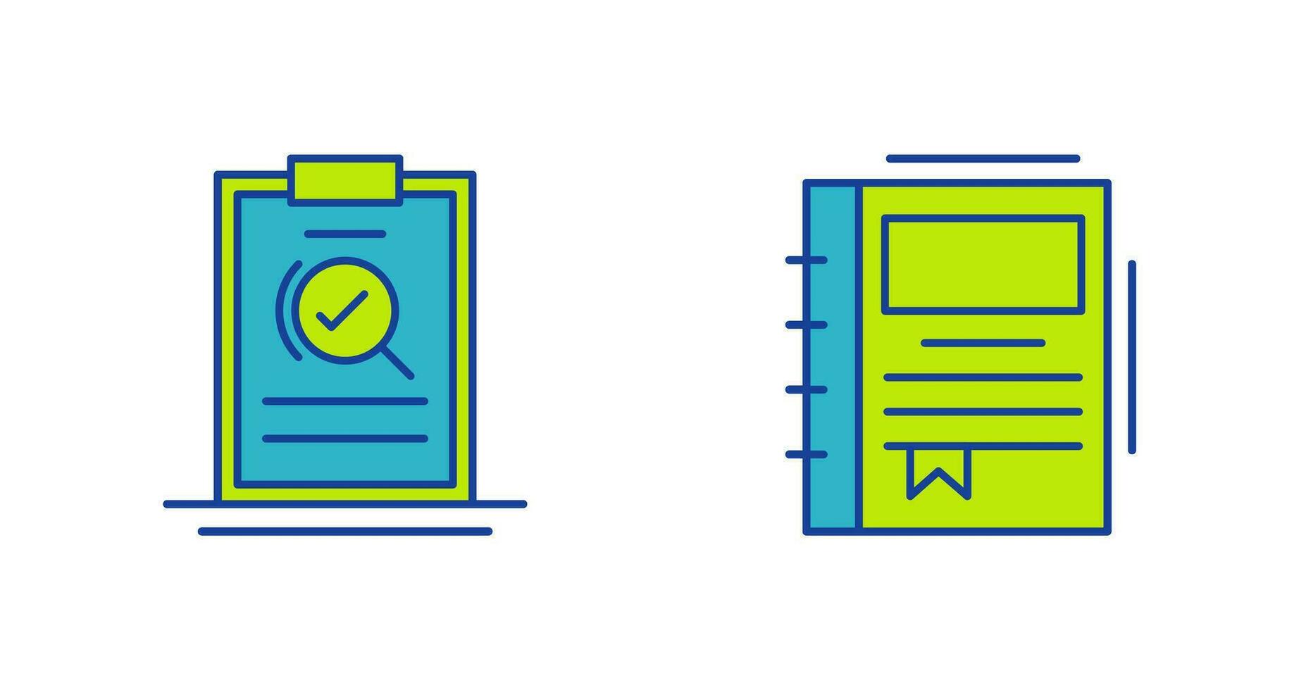 Search and Spring Notebook Icon vector