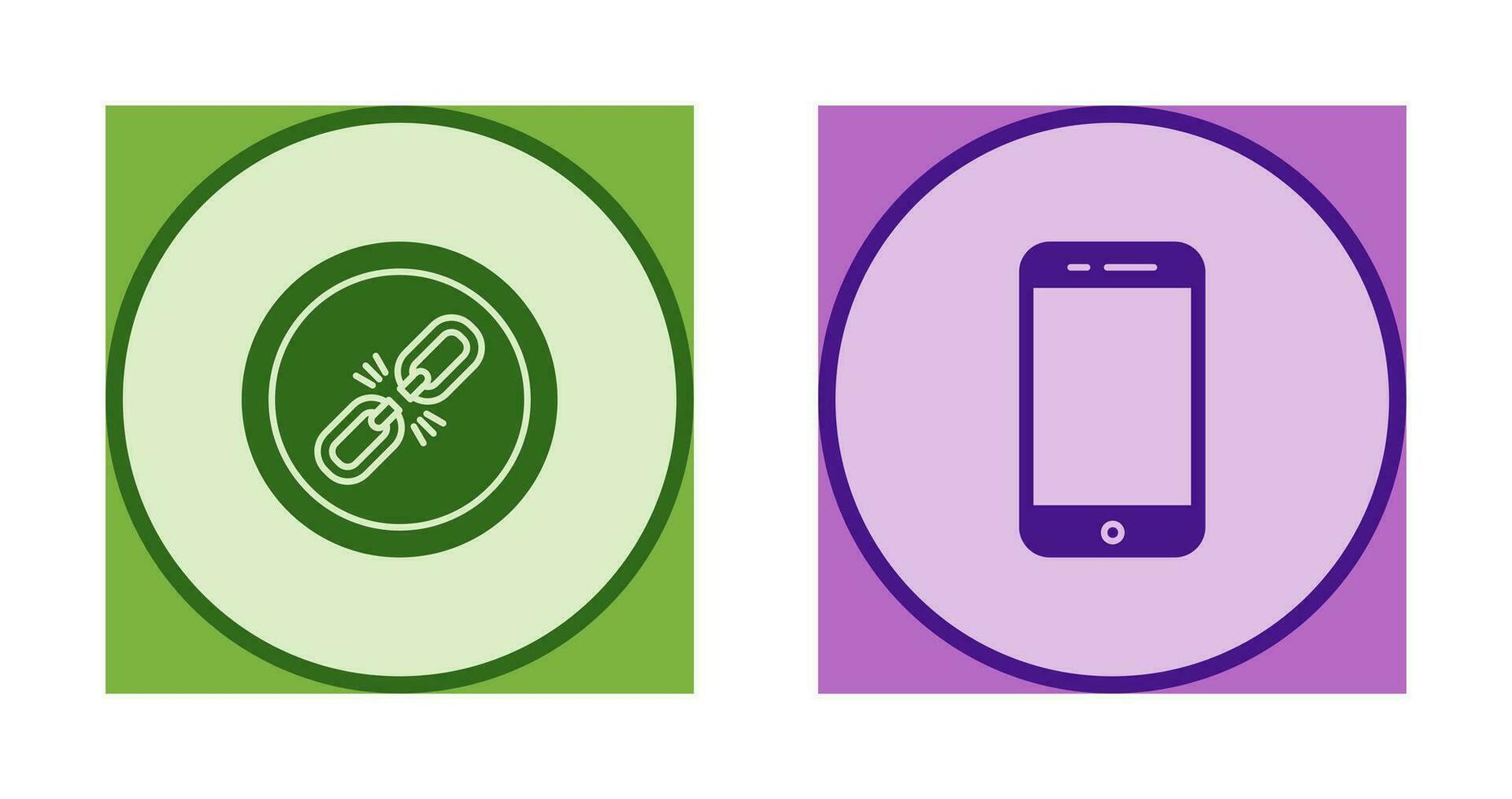 Link and Smartphone Icon vector