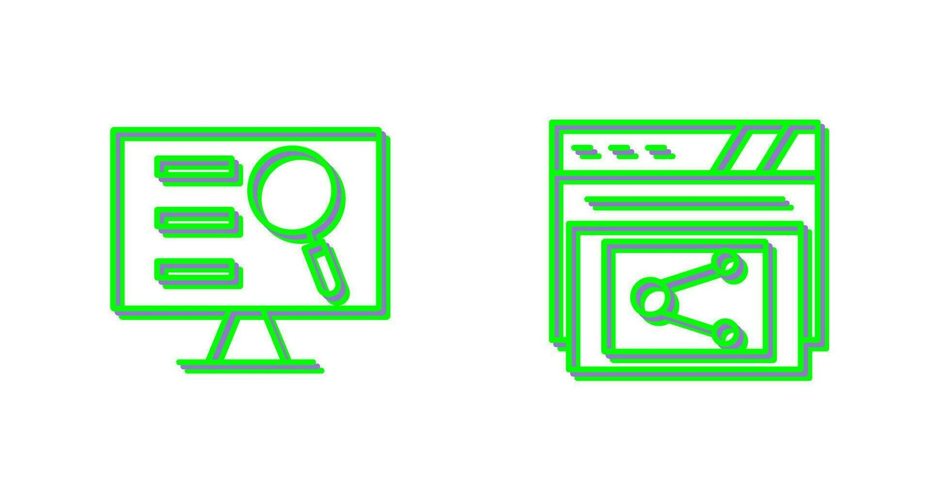 Monitor Screen and Share Icon vector