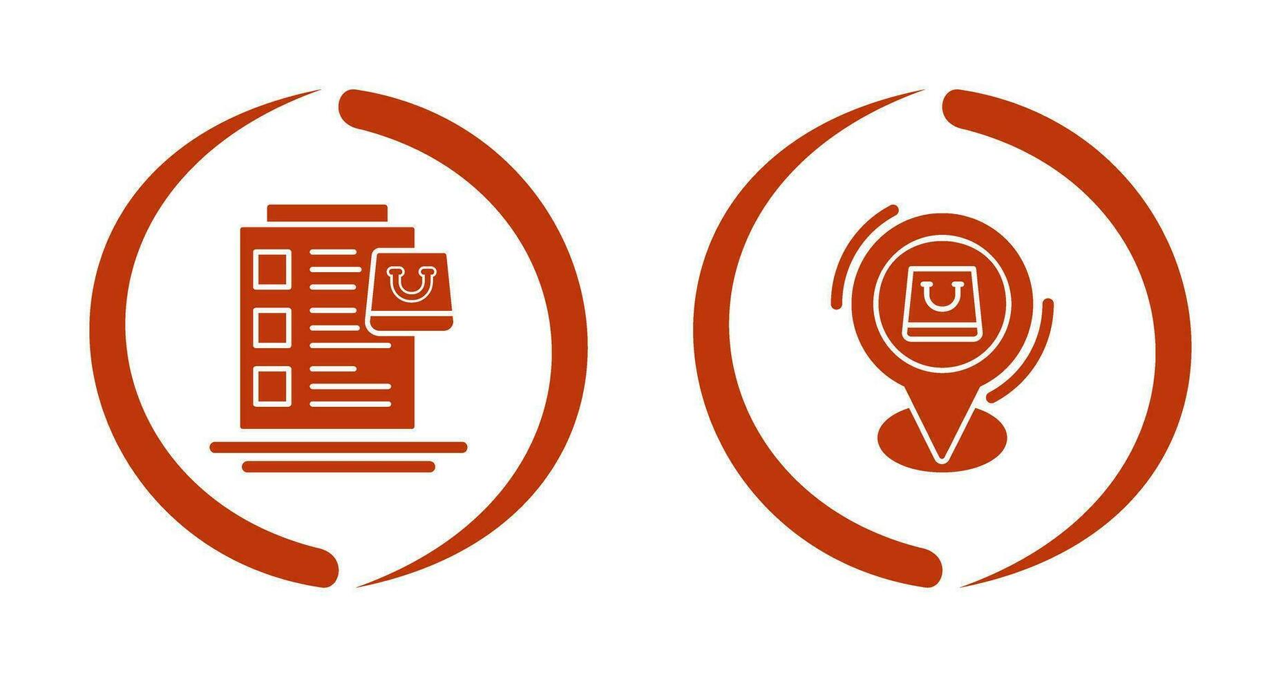 Wish List and Shop Location Icon vector