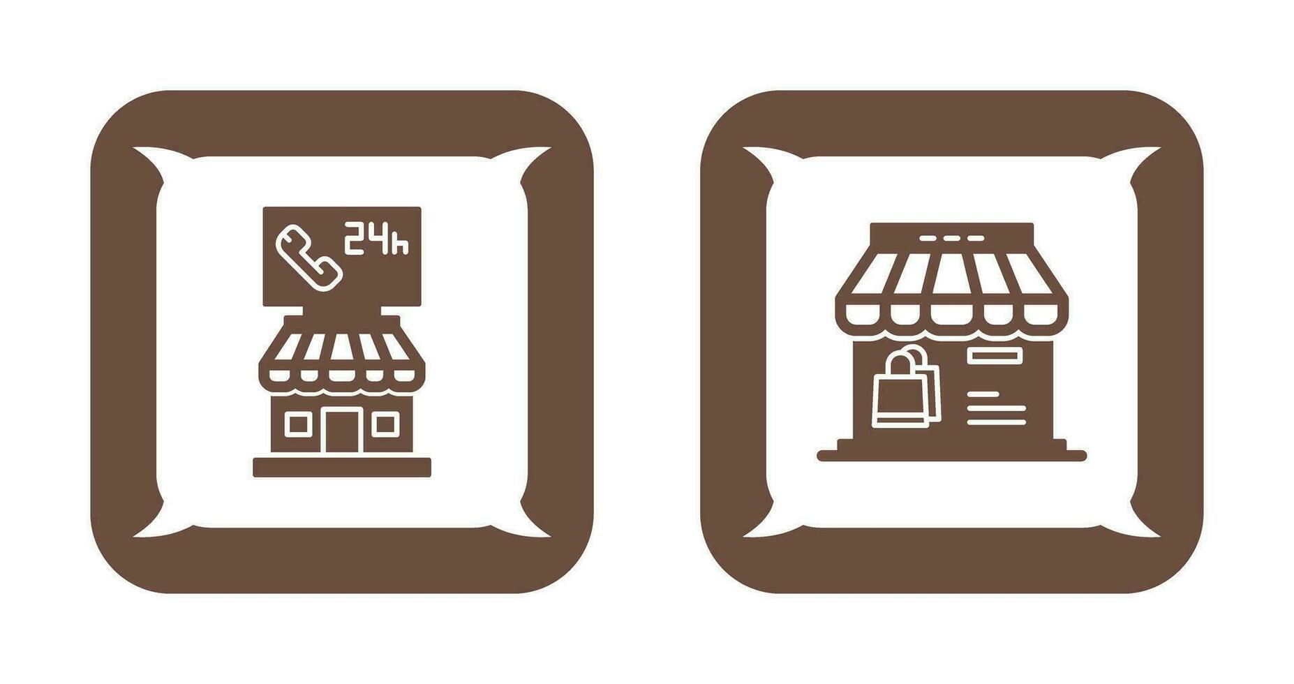 24 Hour and Store Icon vector