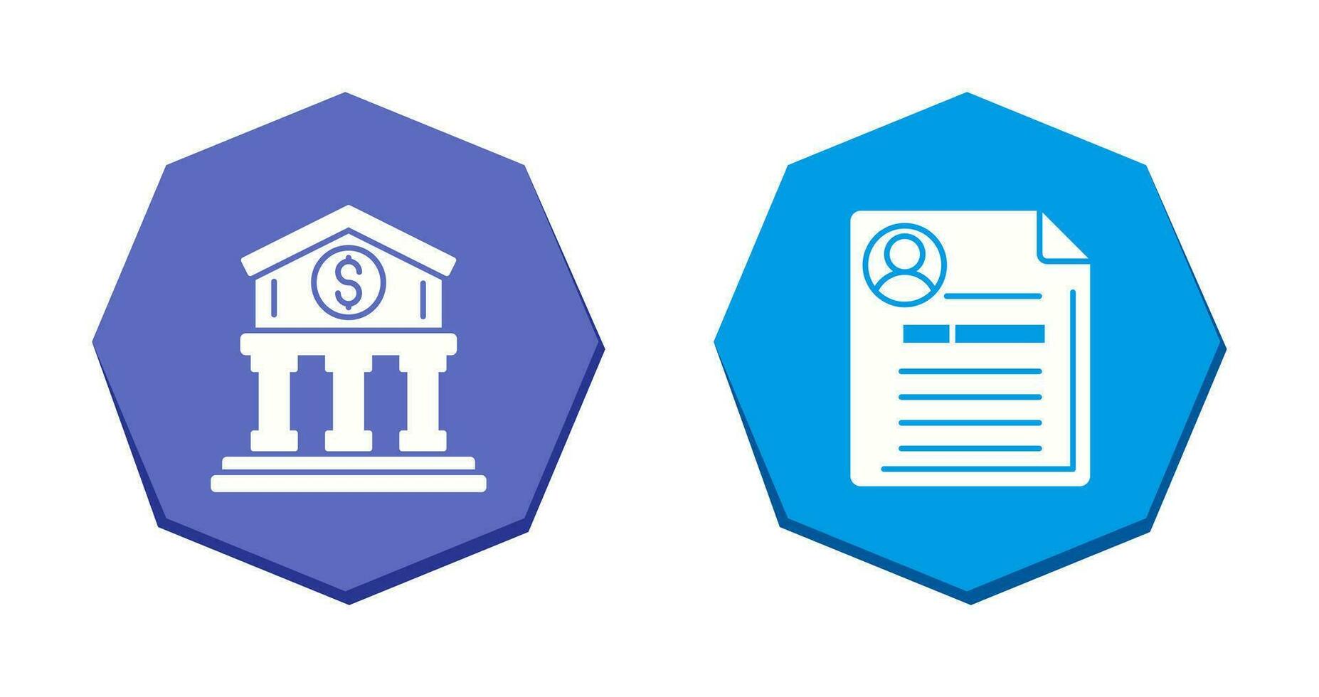 Bank and Contract Icon vector