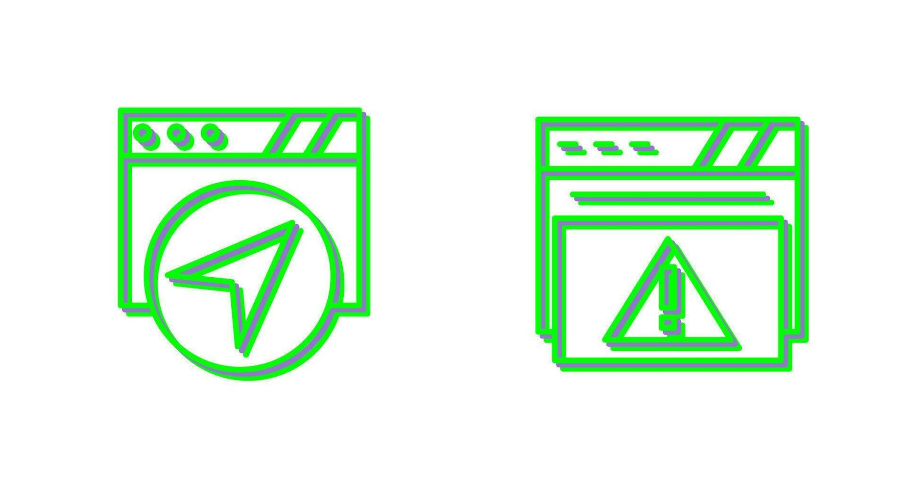 Navigation and Alert Icon vector