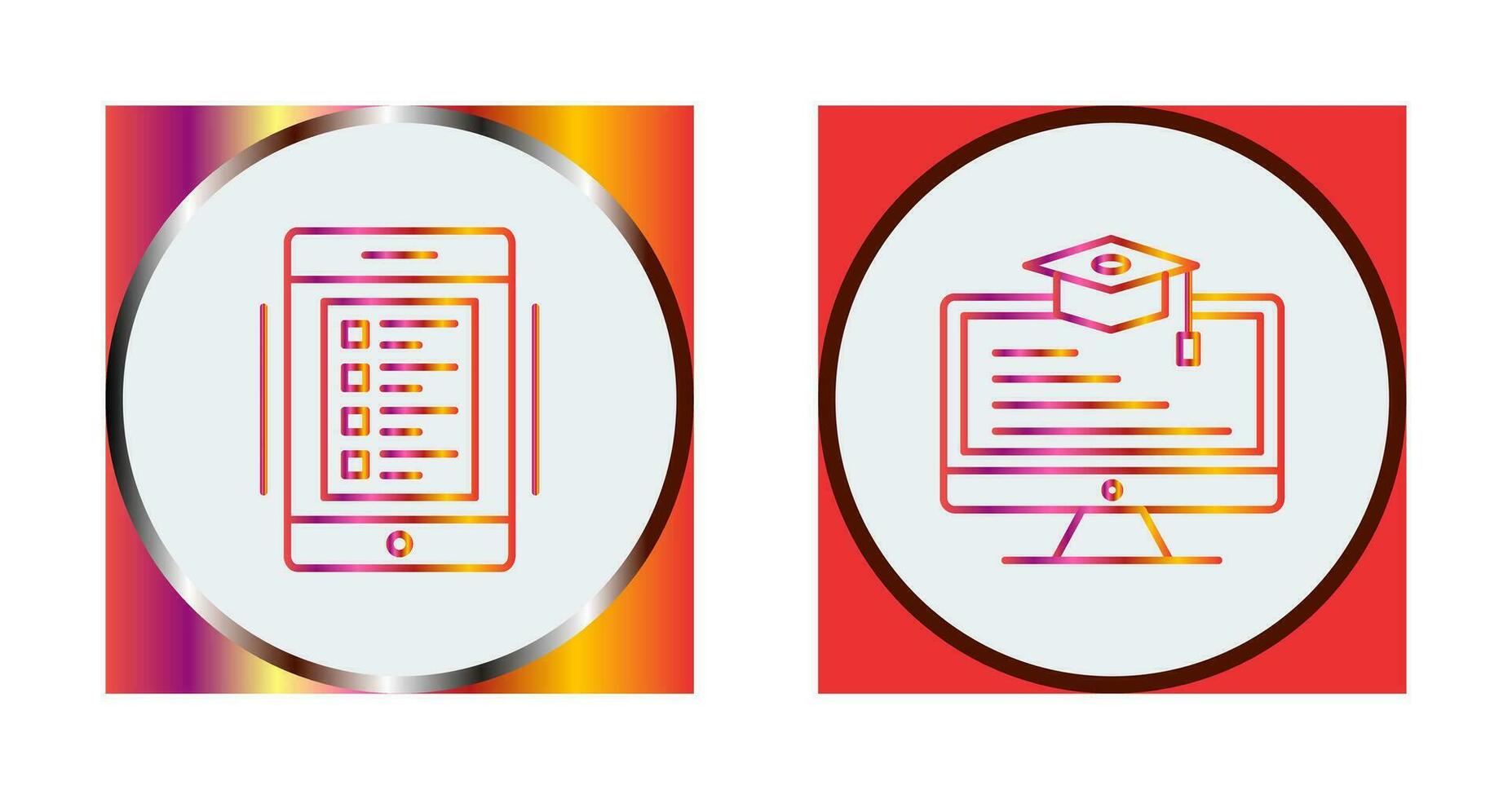Online Test and Online Learning Icon vector