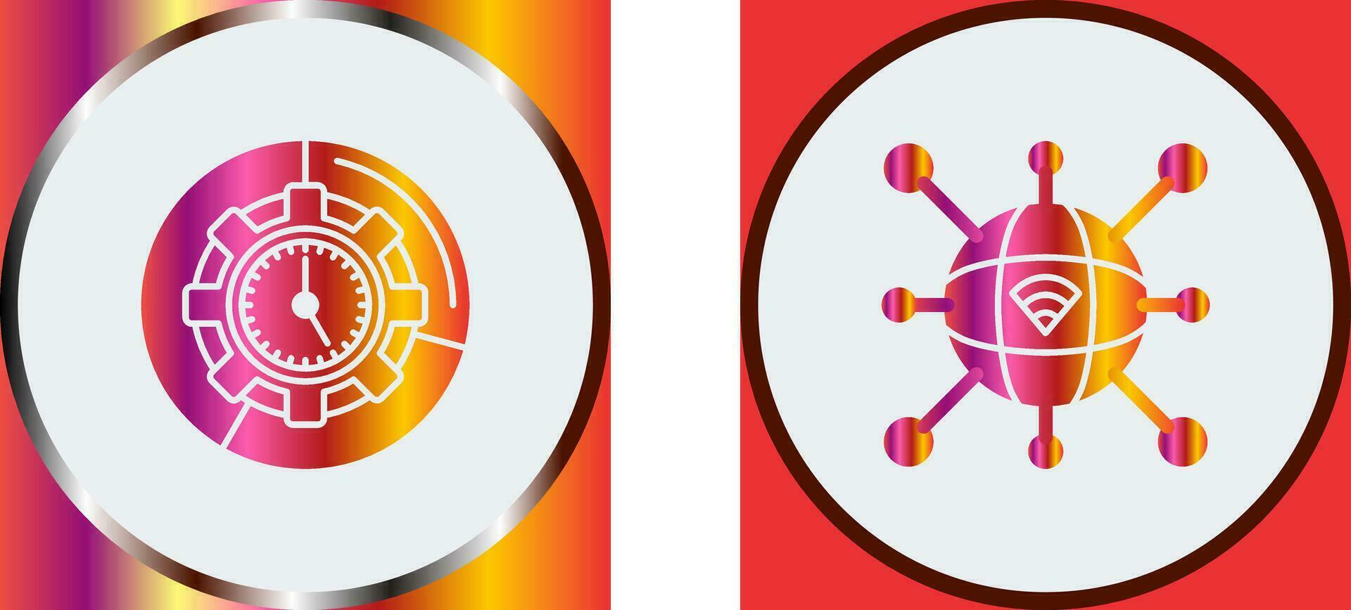 Time Management and Internet Icon vector