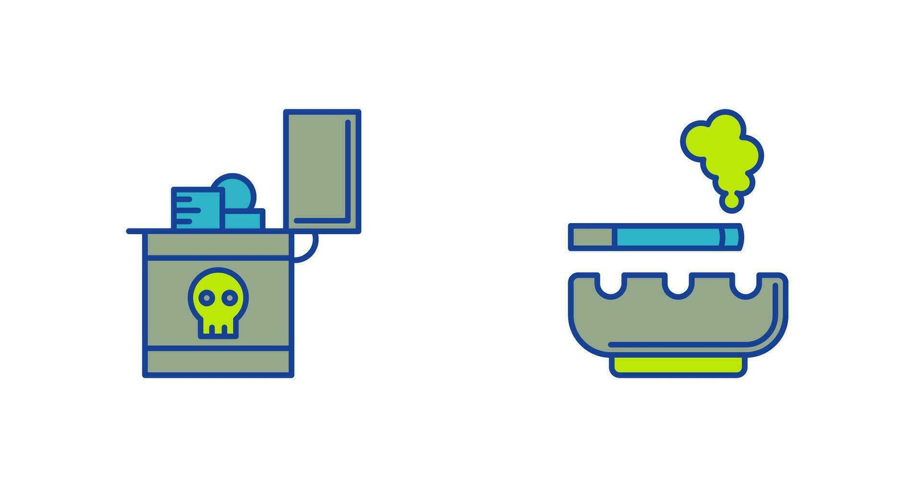 Zippo and Cigarette Icon vector
