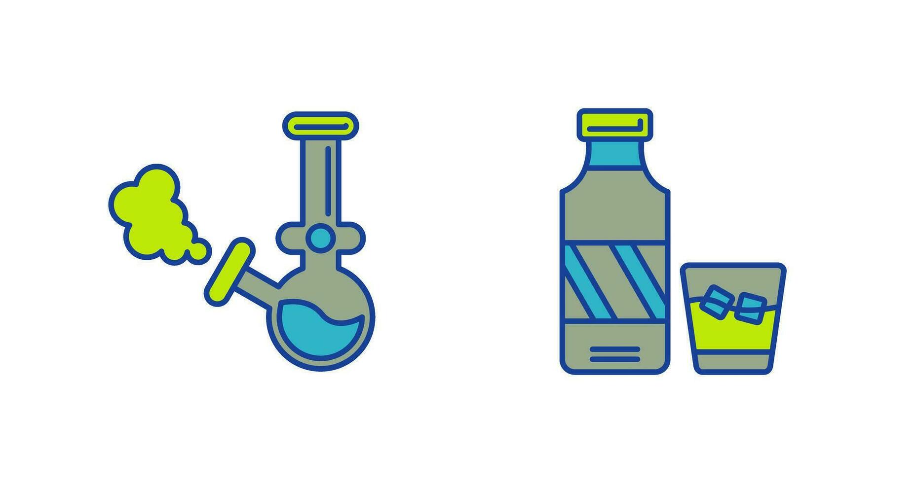 Bong and Whiskey Icon vector