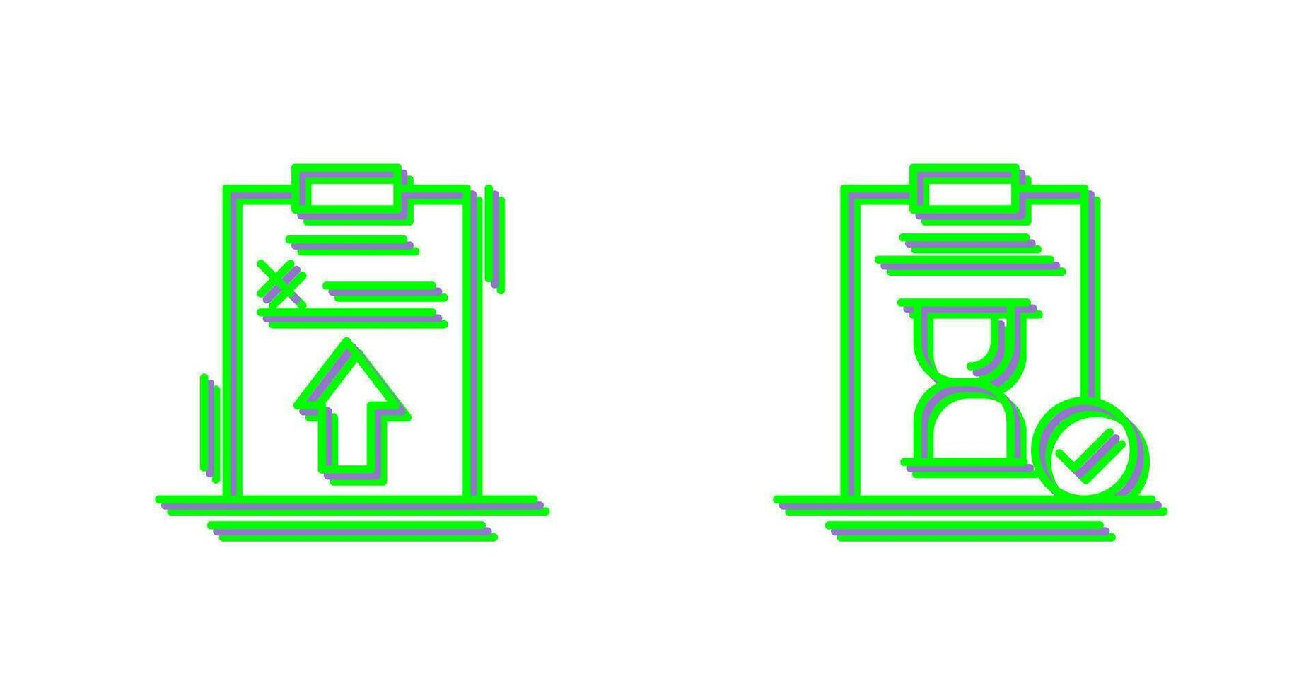 Upload and Hourglass Icon vector