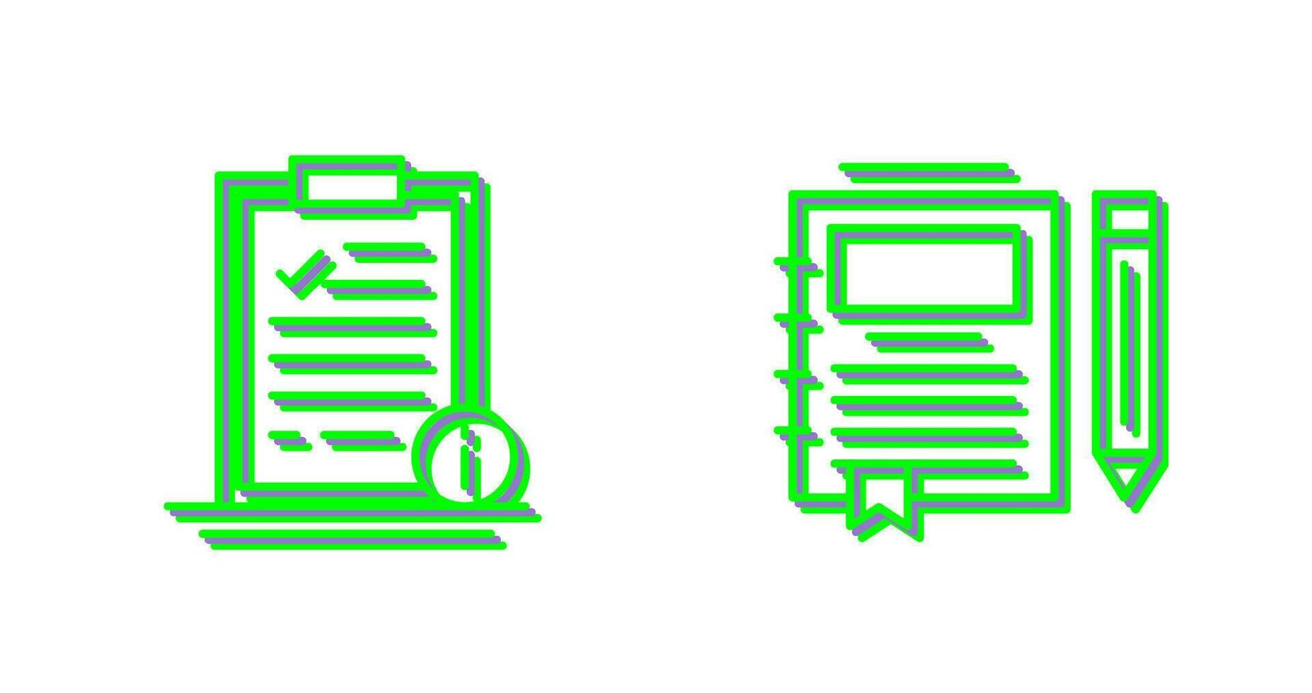 Info and Journal Icon vector