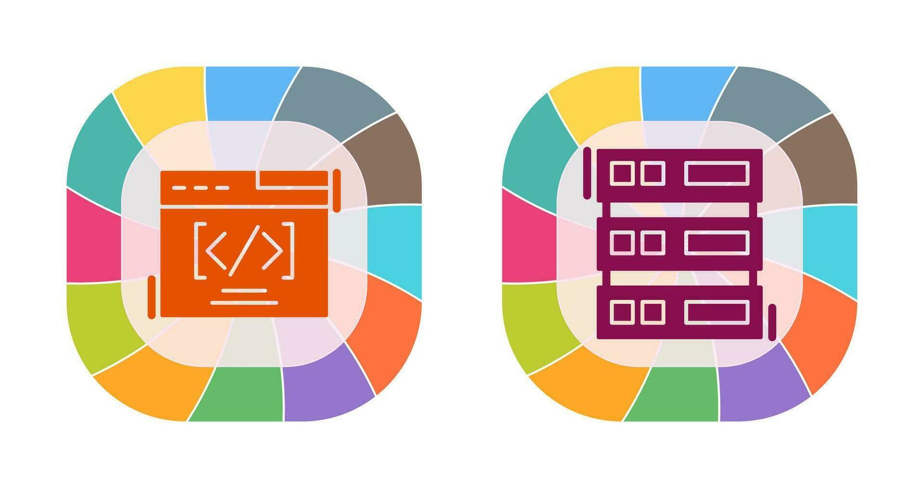 Web Coding ND Server Icon vector