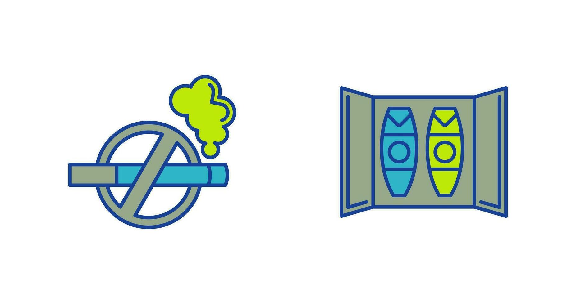 Cigar Box and No Tobacco Icon vector