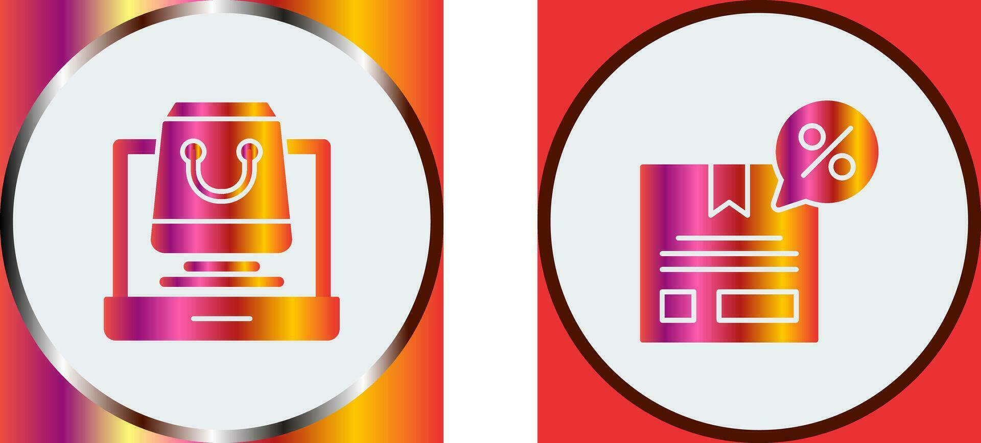 Online Shopping and discount Icon vector