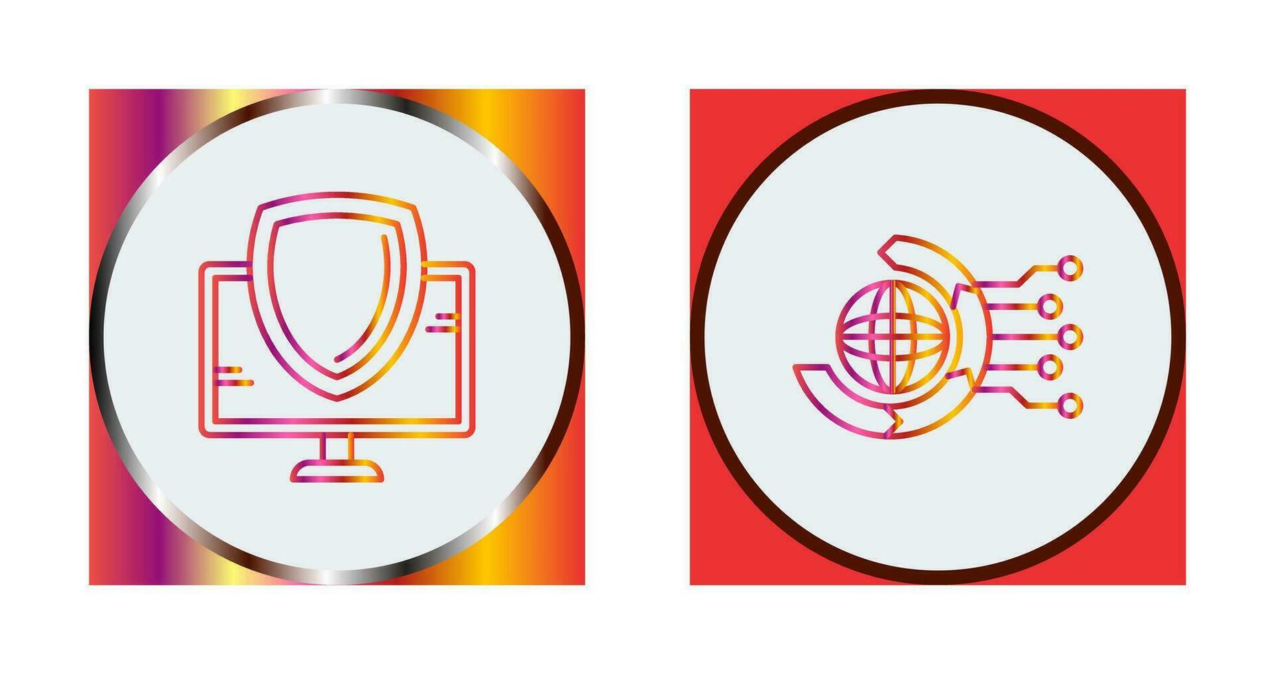 Shield and Internet Icon vector