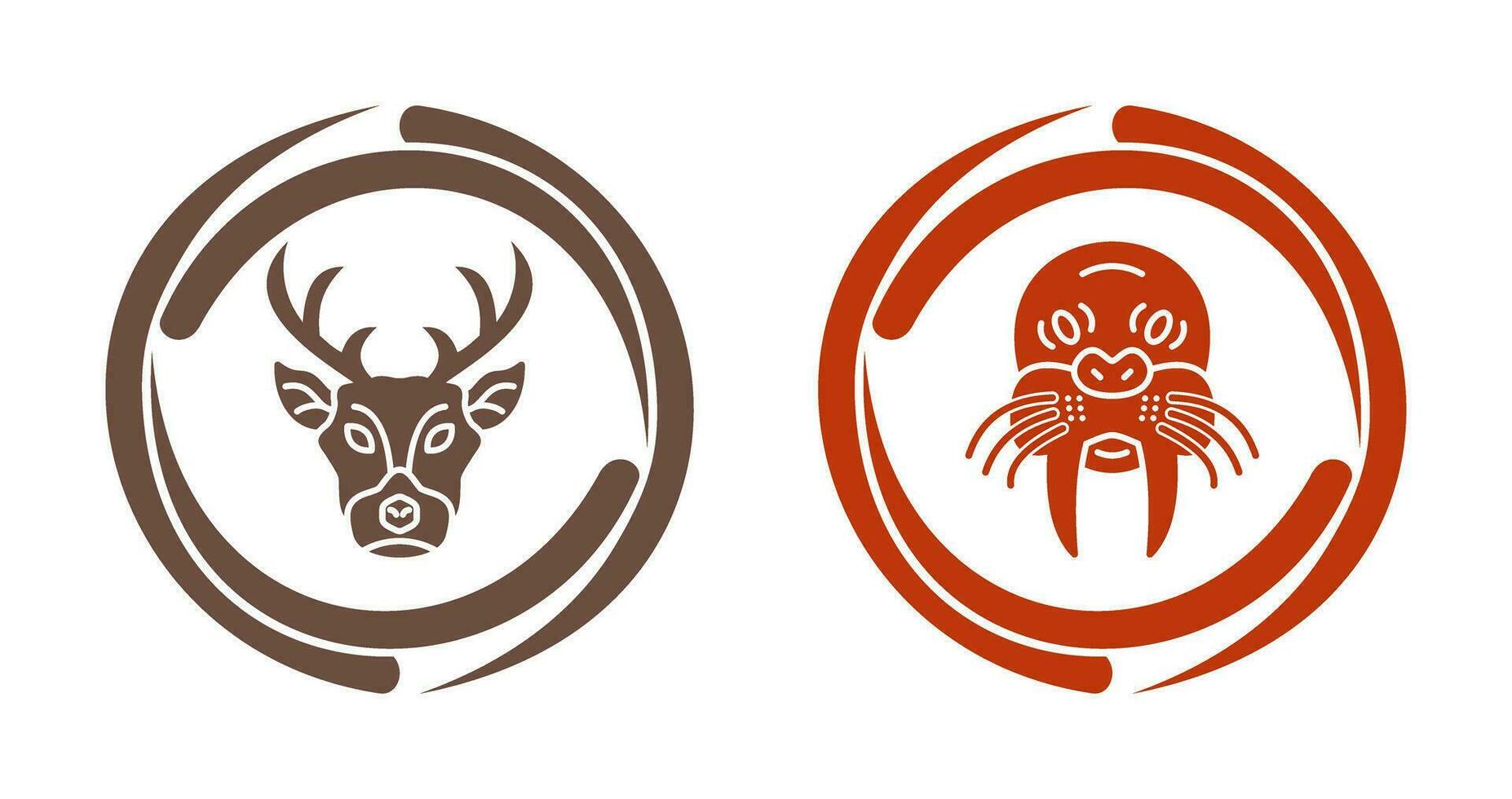 Deer and animal Icon vector