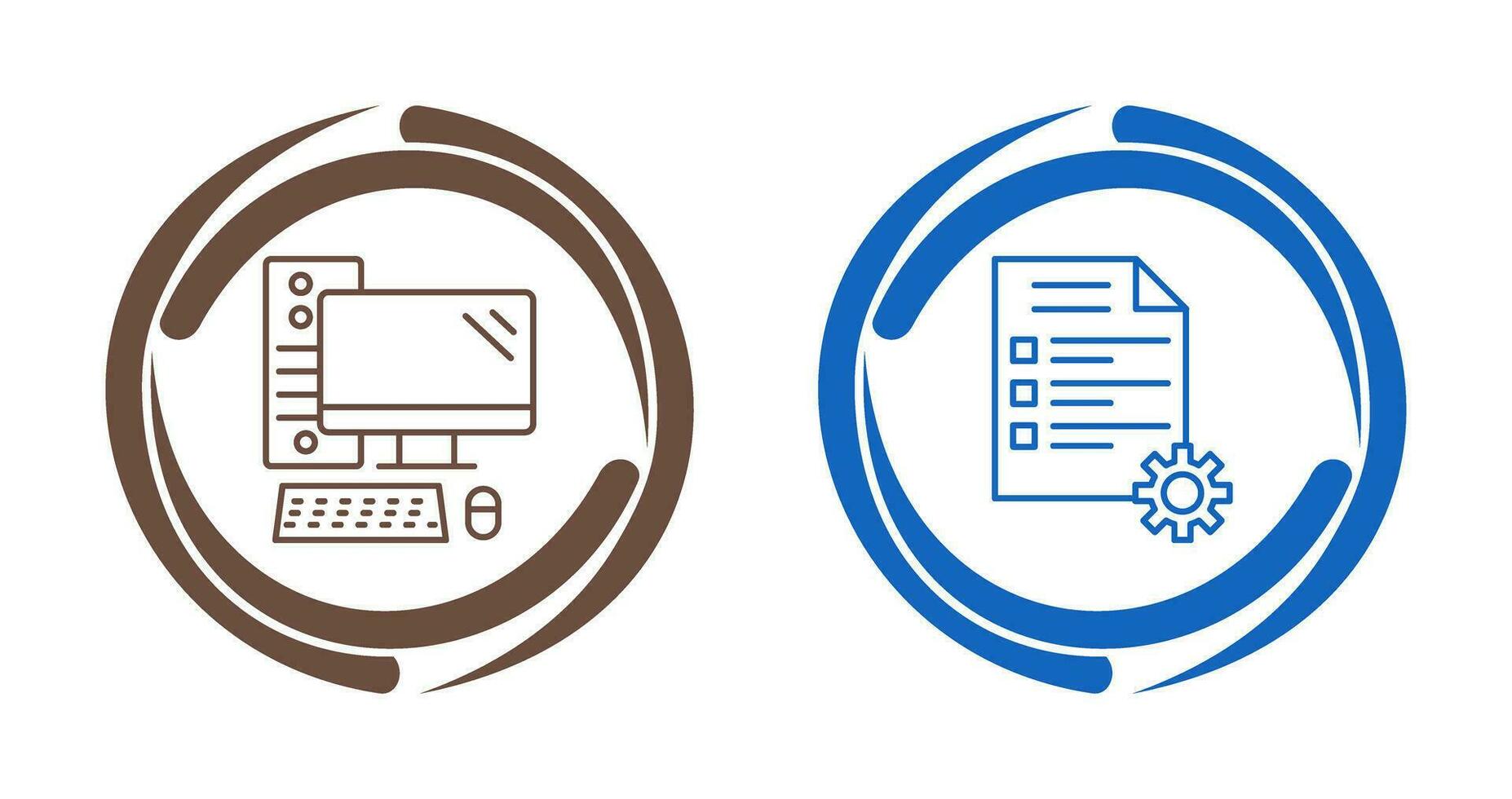 Computer and Test Icon vector