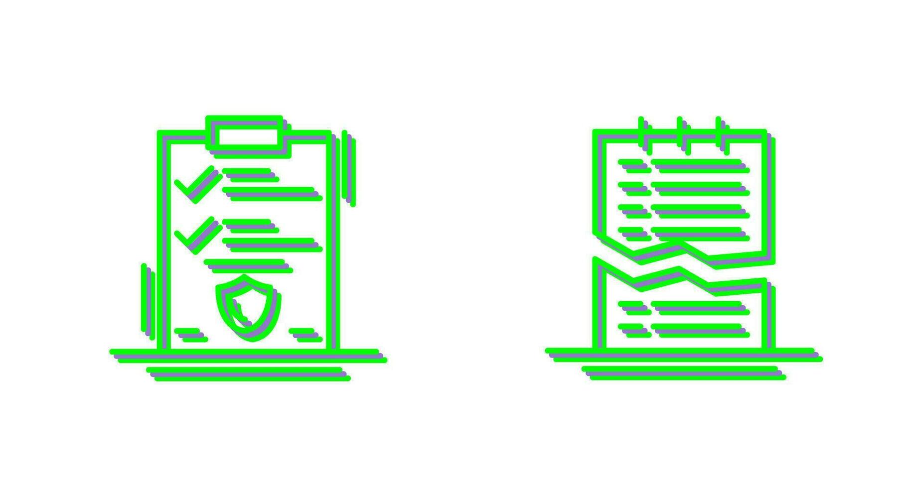 Approved and Corrupted List Icon vector