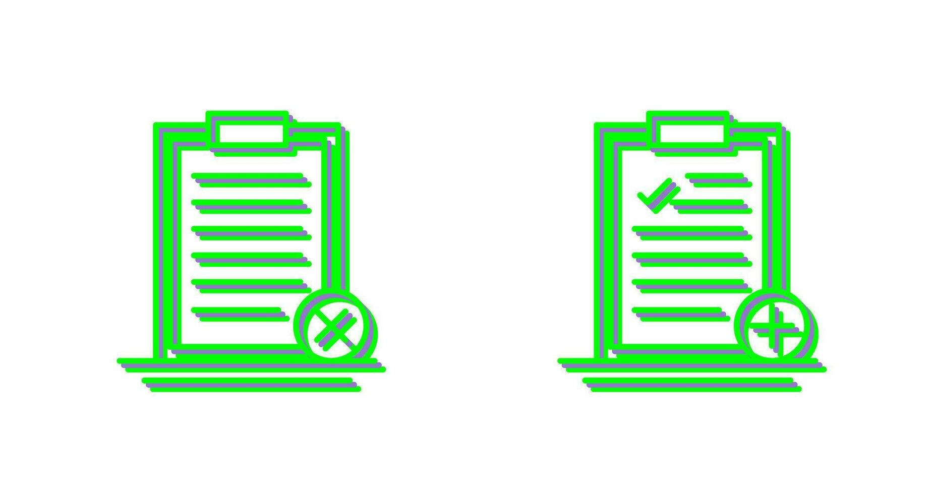 Rejected and Add Icon vector