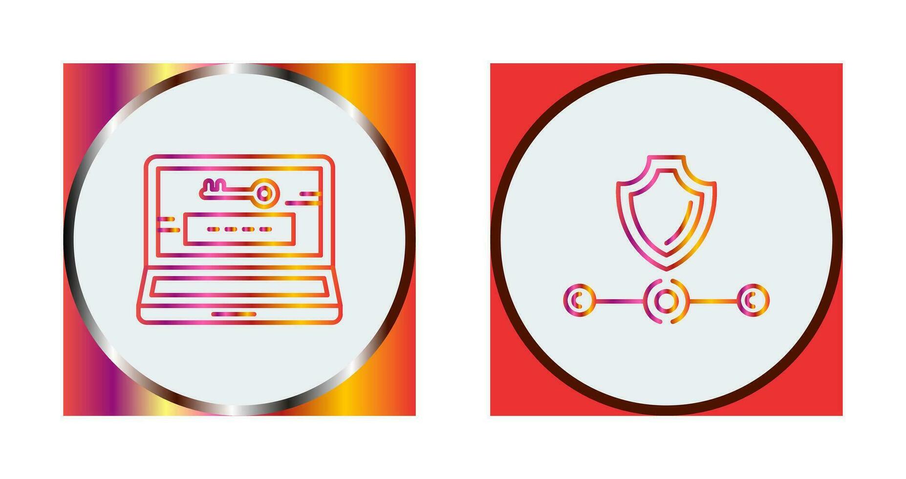 contraseña y vpn icono vector