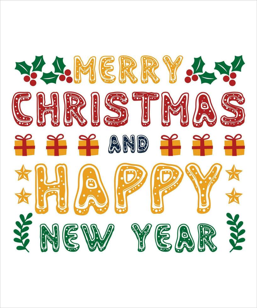 Happy Christmas holiday typography graphic vector design