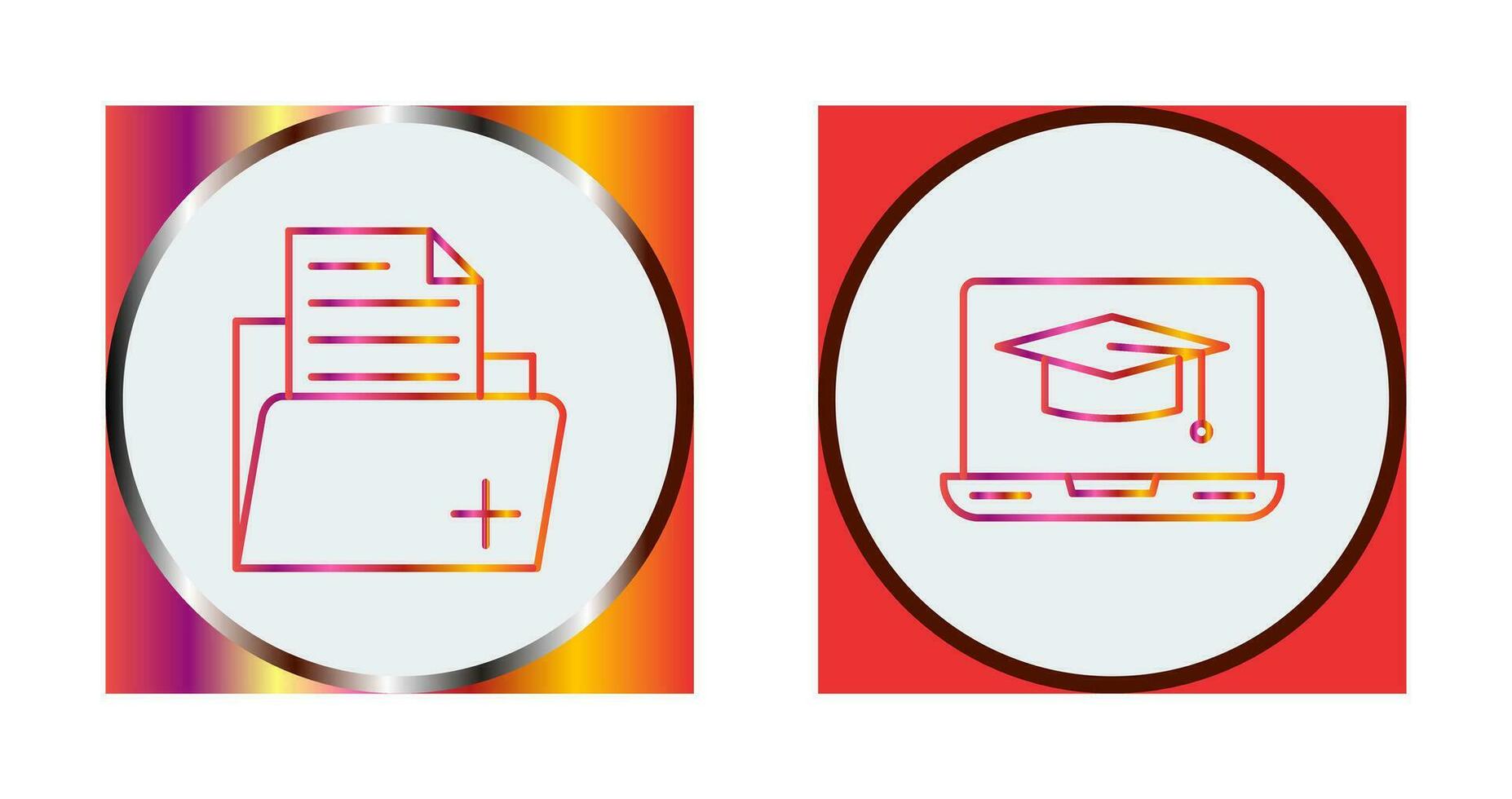 Folder and Laptop Icon vector