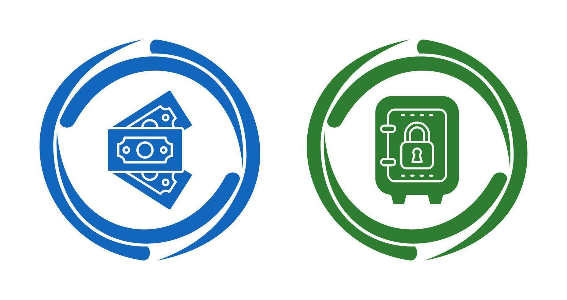 Money and Safe Box Icon vector