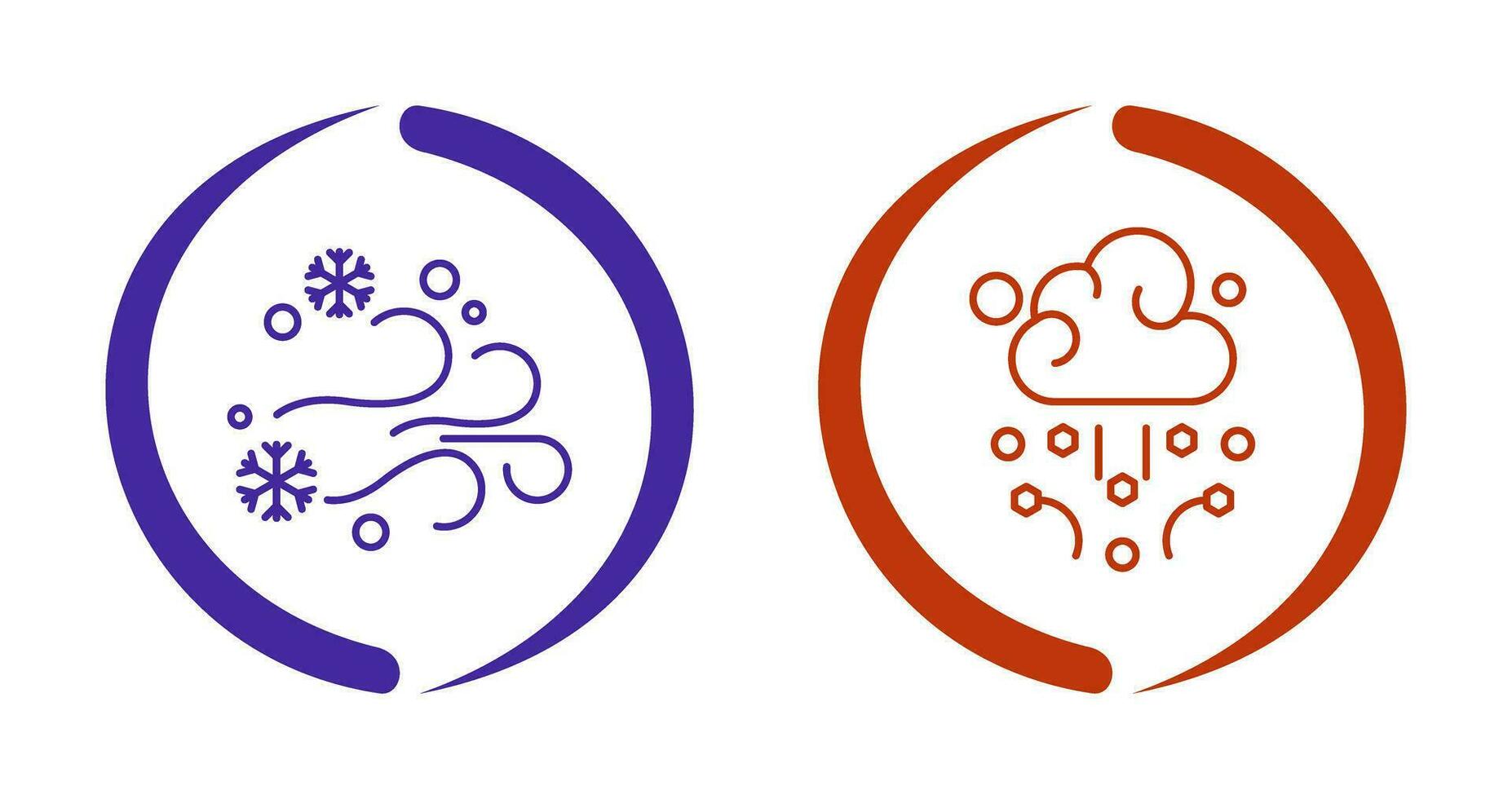 Blizzard and Hail Icon vector