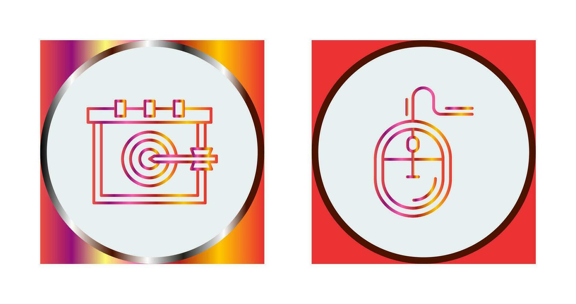 Target and Mouse Icon vector