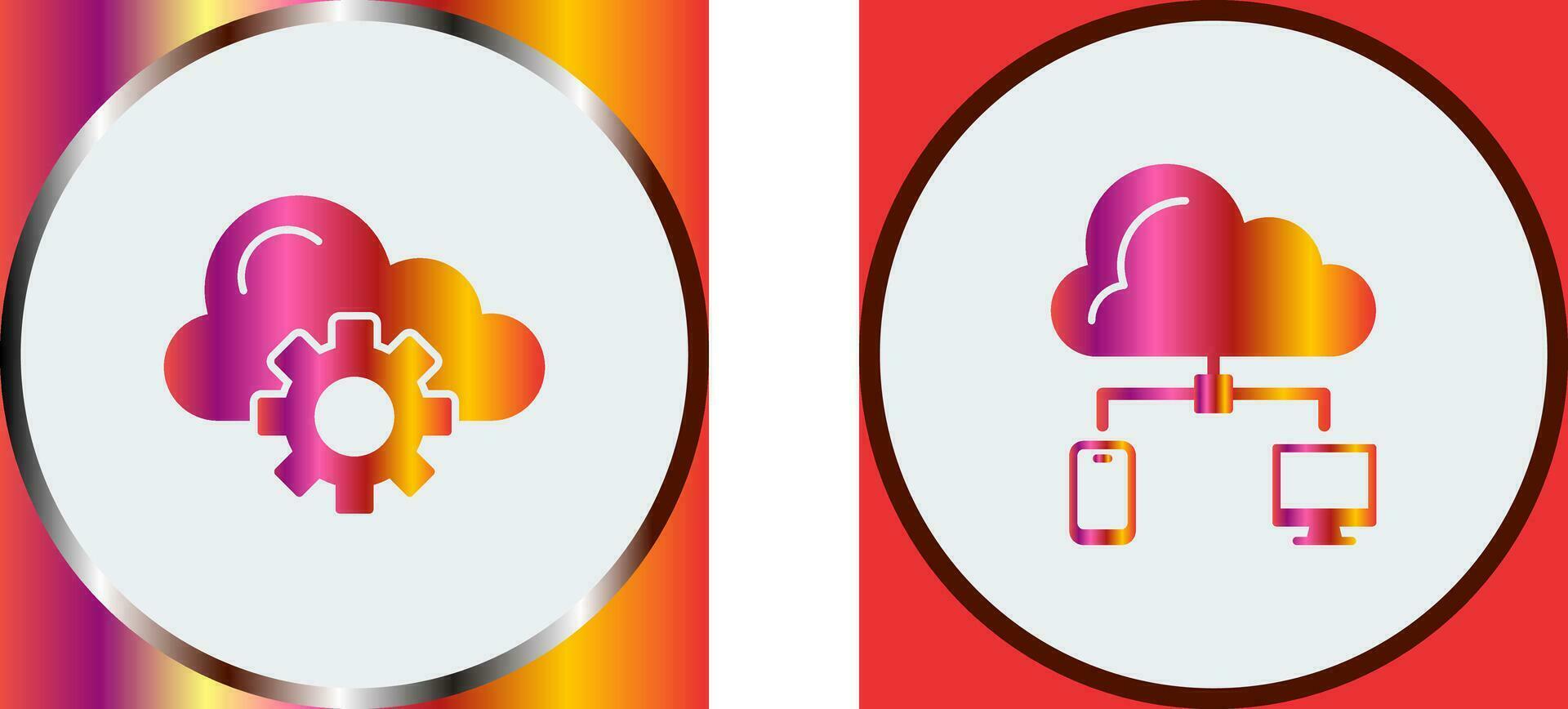 Cloud Computing and Cloud  Icon vector