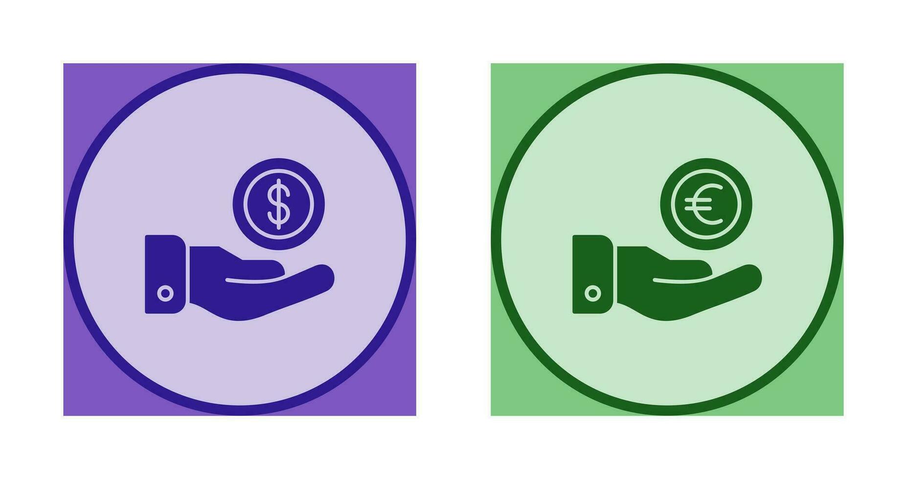 Dollar and Euro Icon vector