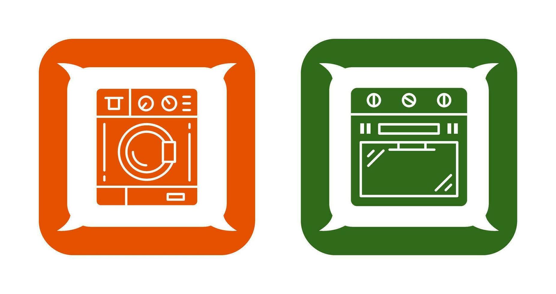 Washing Machine and Stove Icon vector