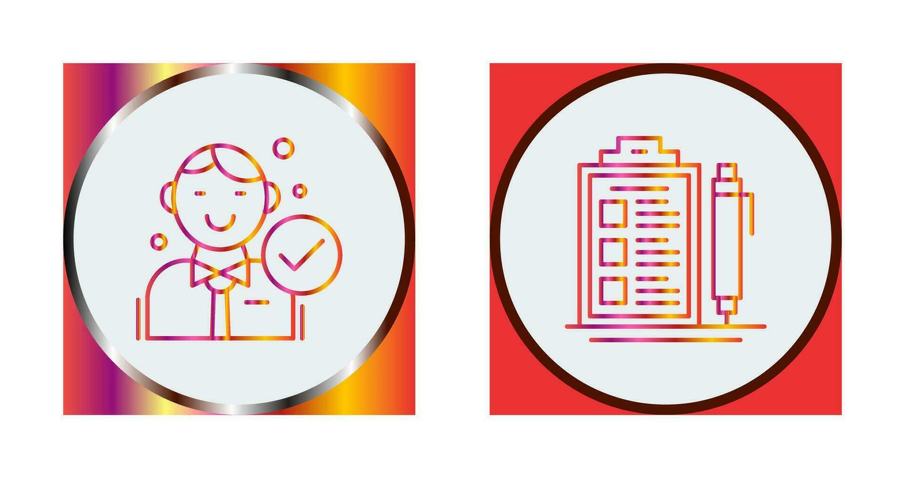 Hire and Check List Icon vector