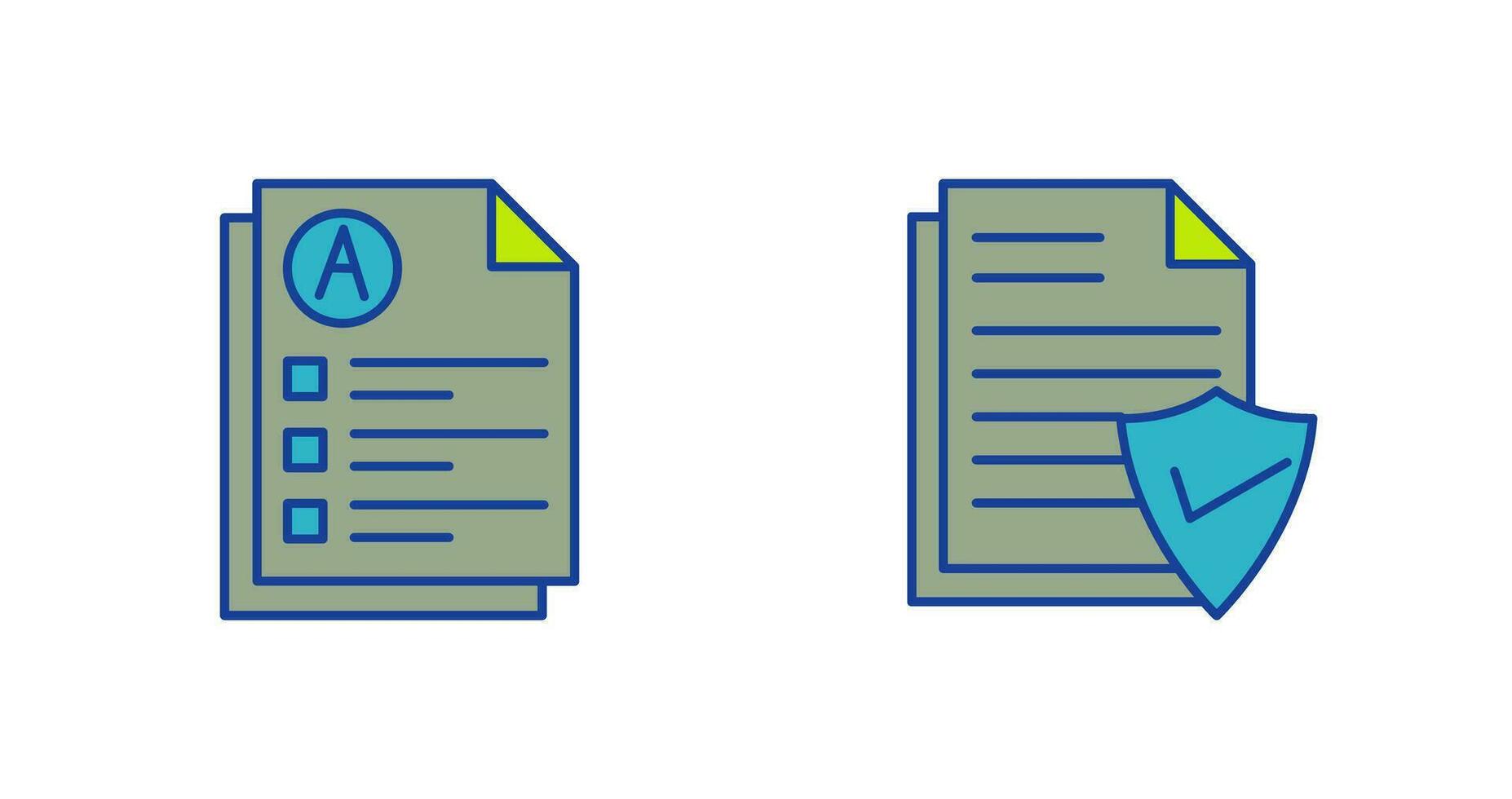 Exam and Valid Document Icon vector