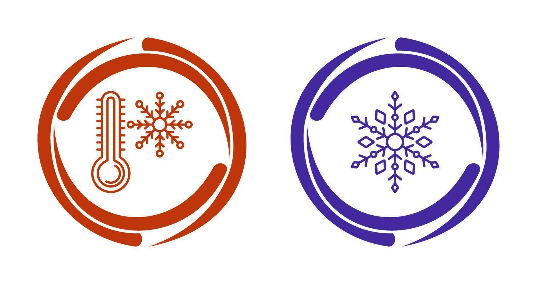 Snow Flake and Cold Icon vector