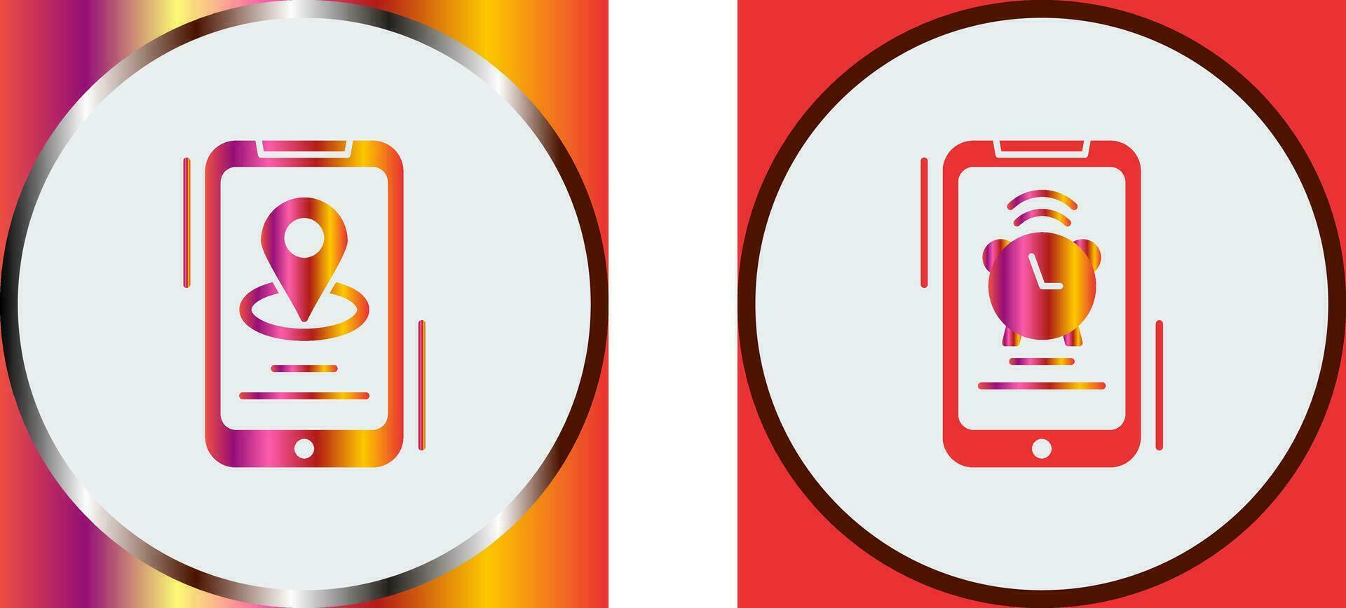 Map and Alarm Icon vector