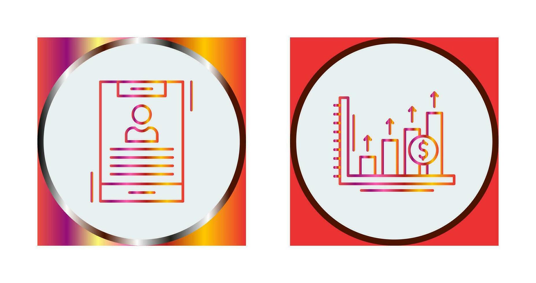 Smart Phone and Profit Icon vector