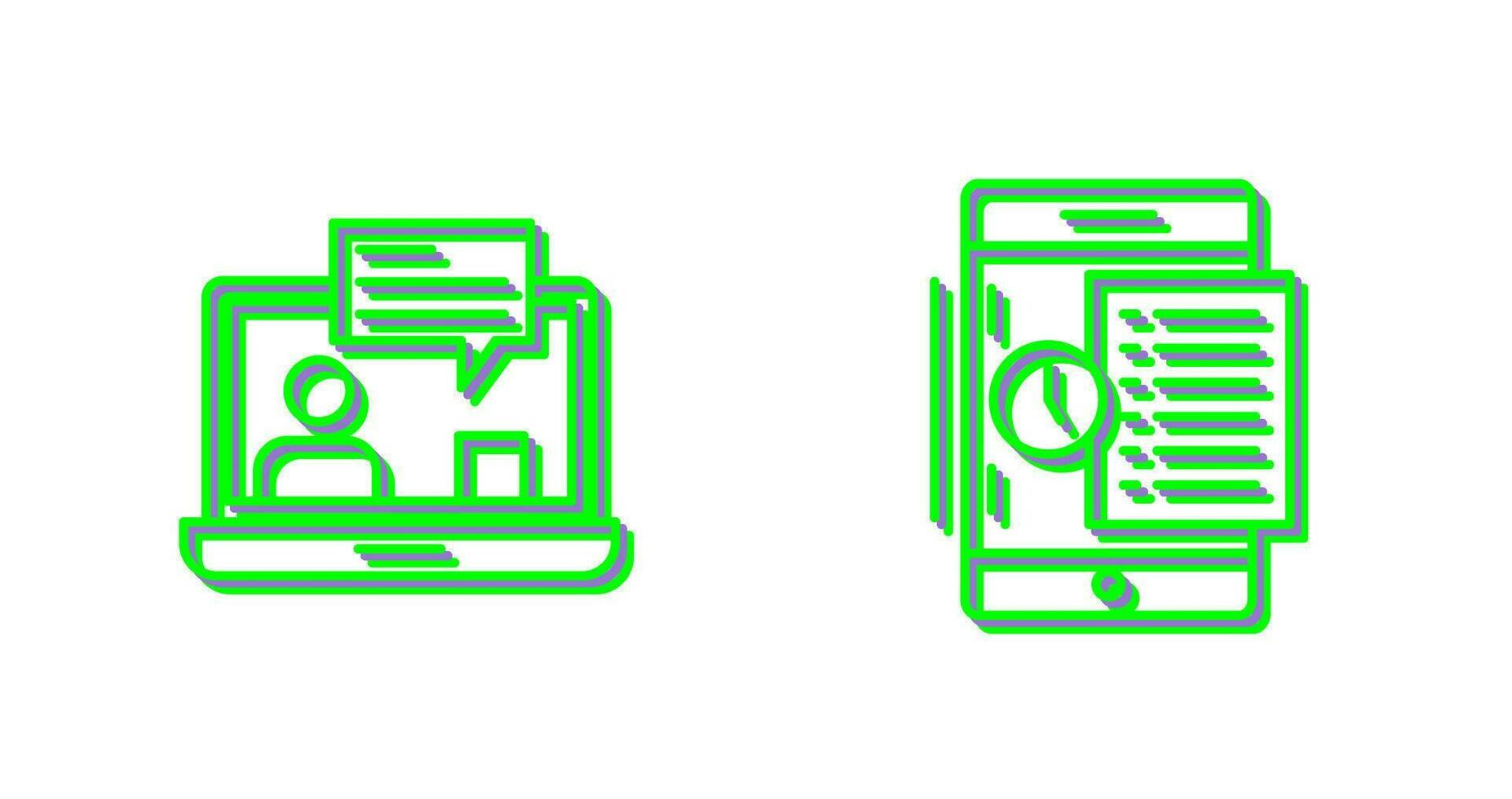 Coaching and Online  Icon vector