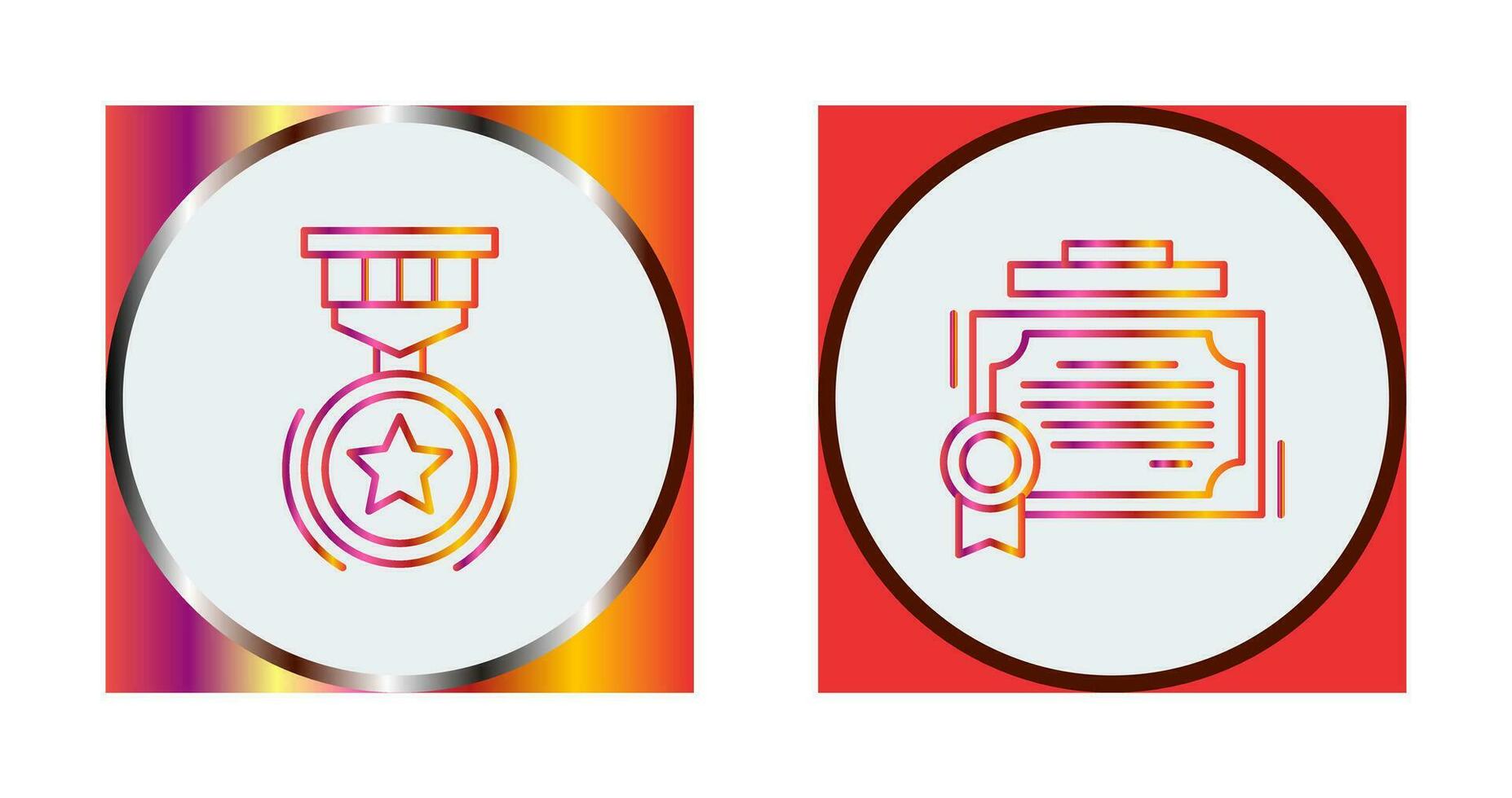 Medal and Certificate Icon vector