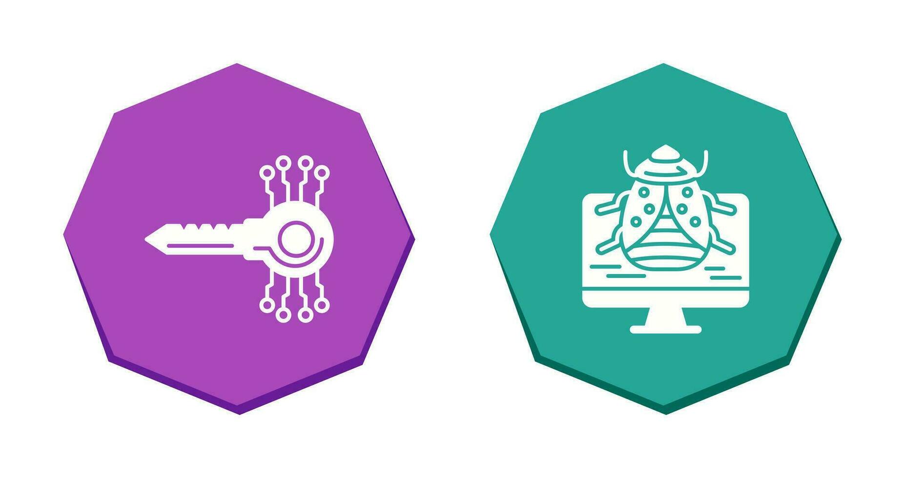 Key Code and Malware Icon vector