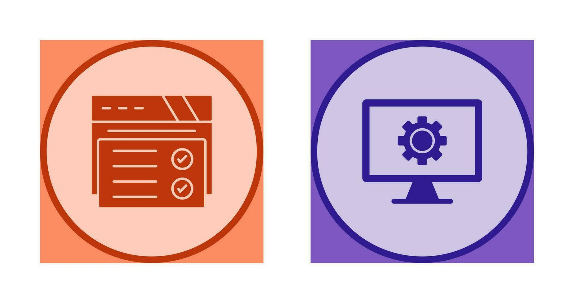 Web Browser and Monitor Screen Icon vector