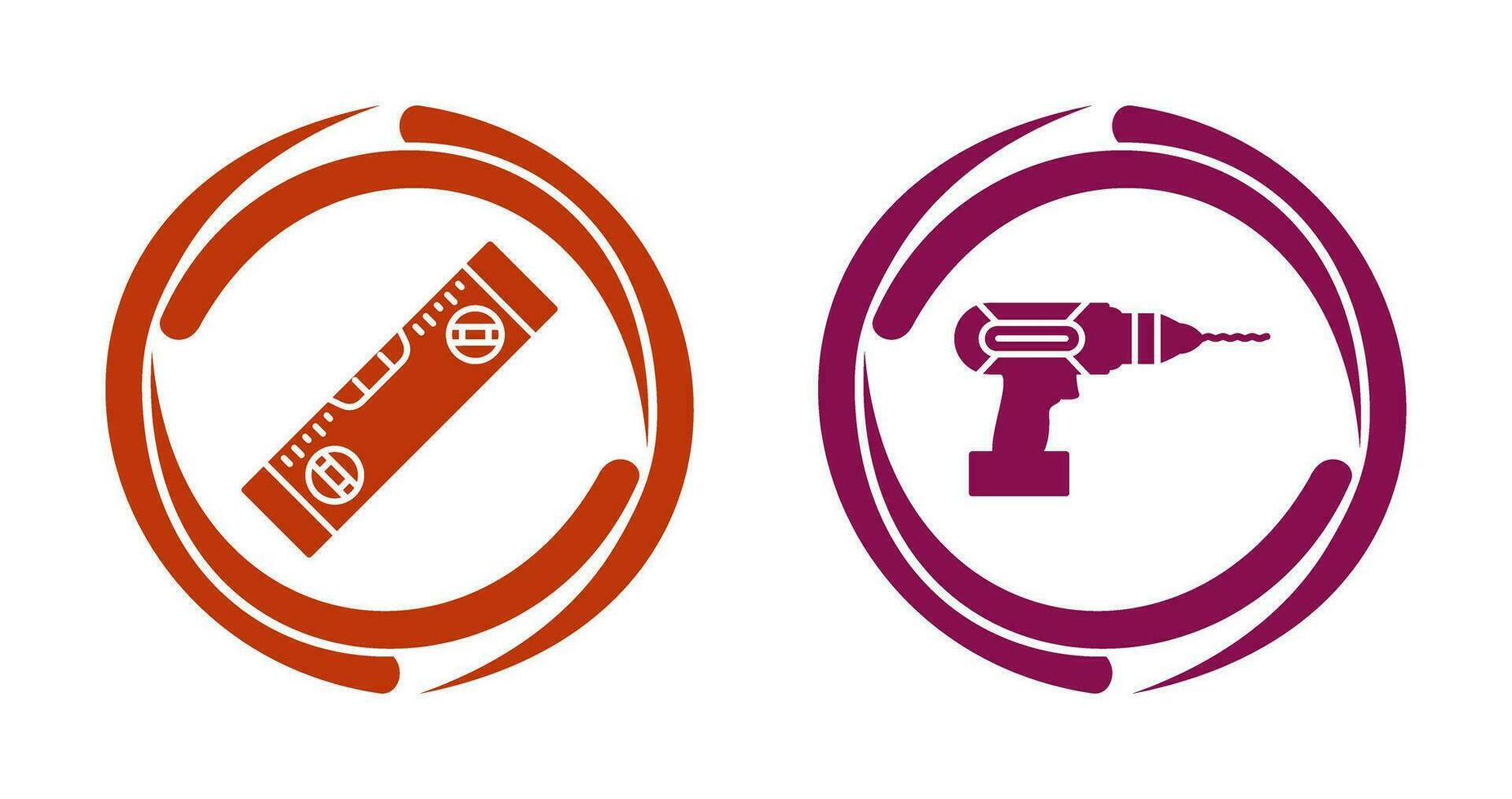 Level and Drill Icon vector