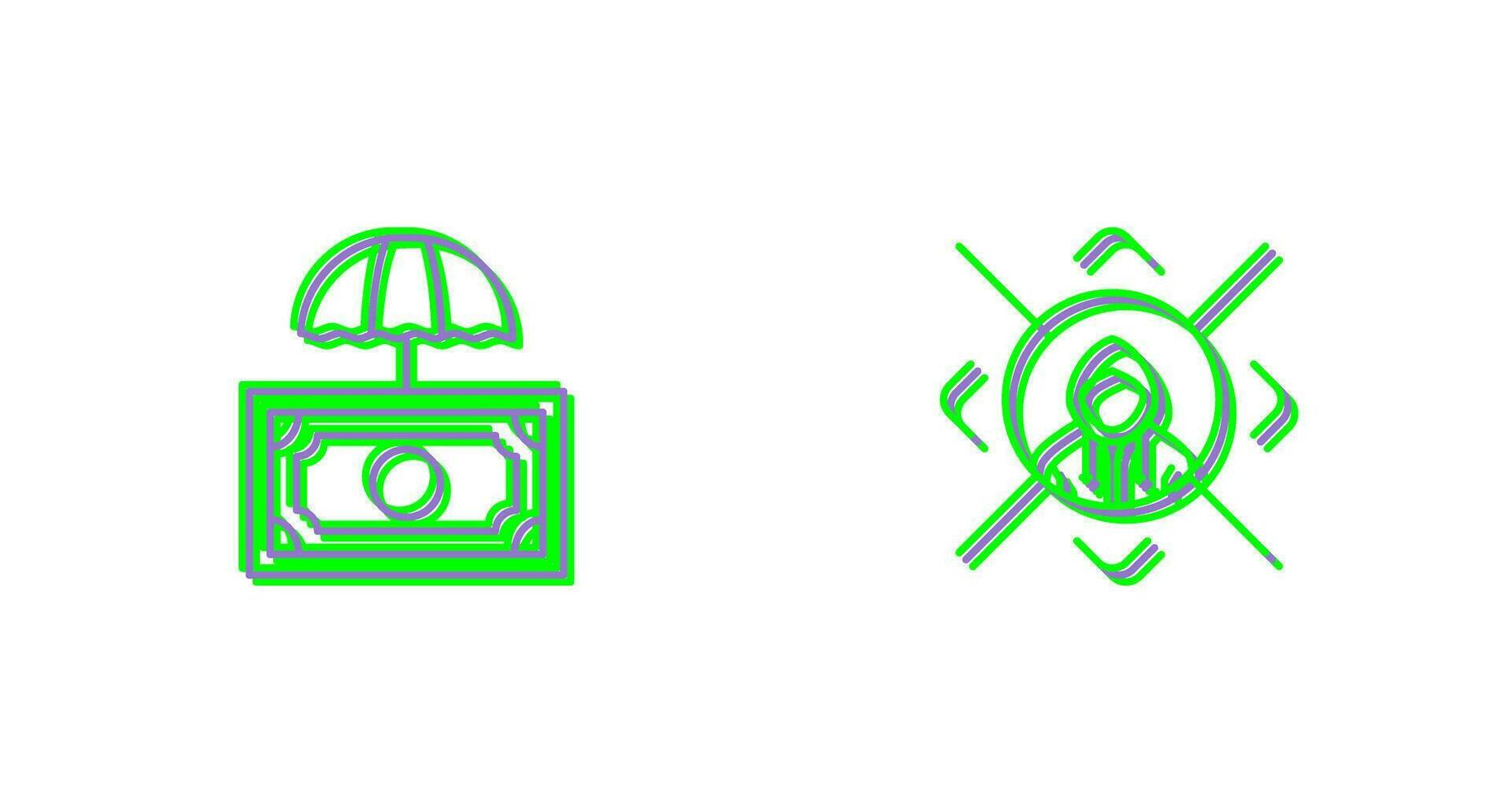 Umbrella and Target Icon vector