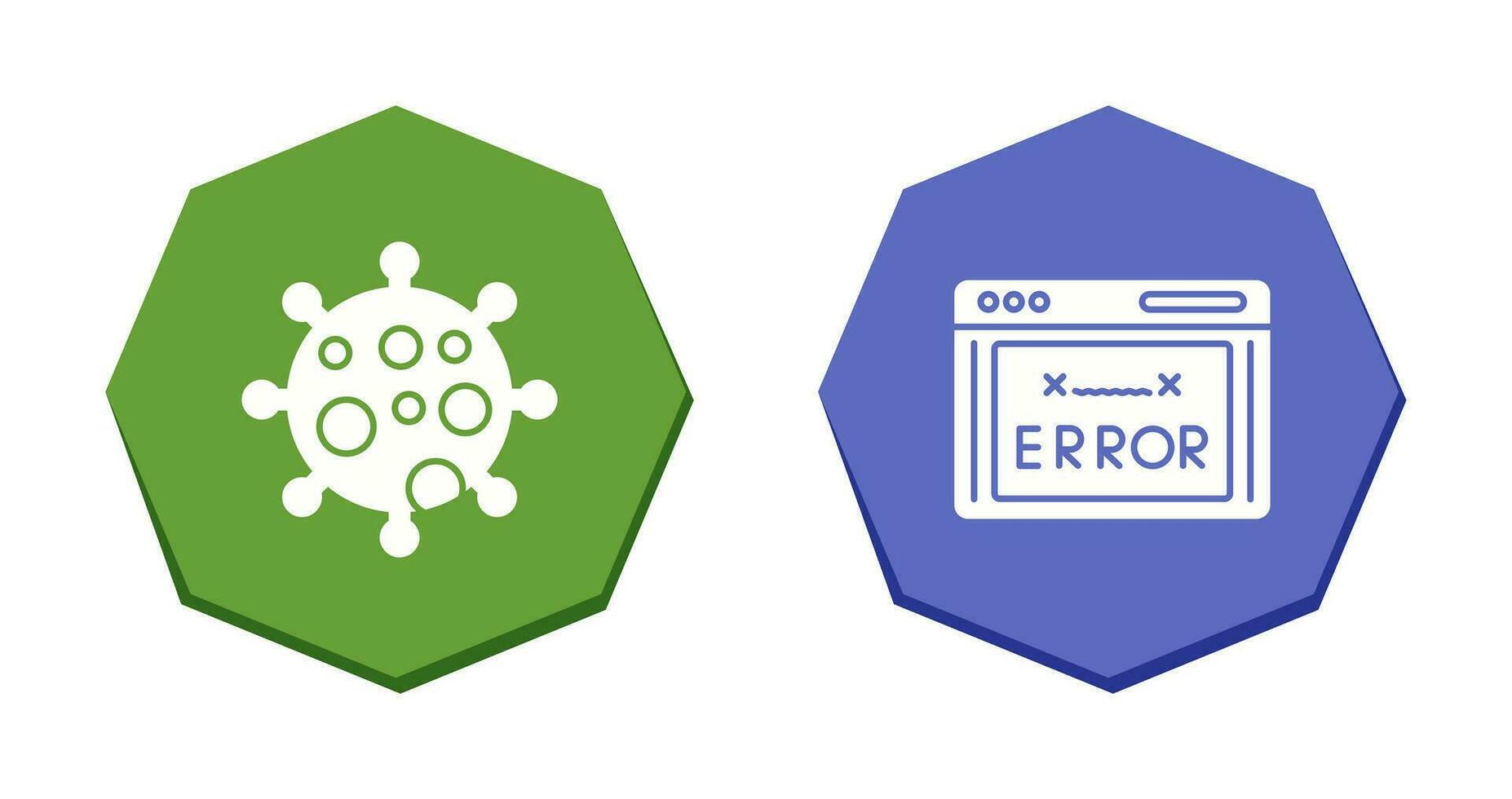 Virus and Error Code Icon vector