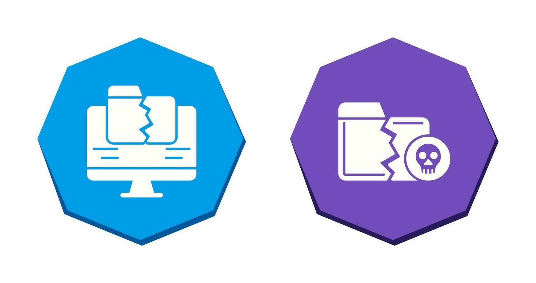 Data Loss and Infected Icon vector