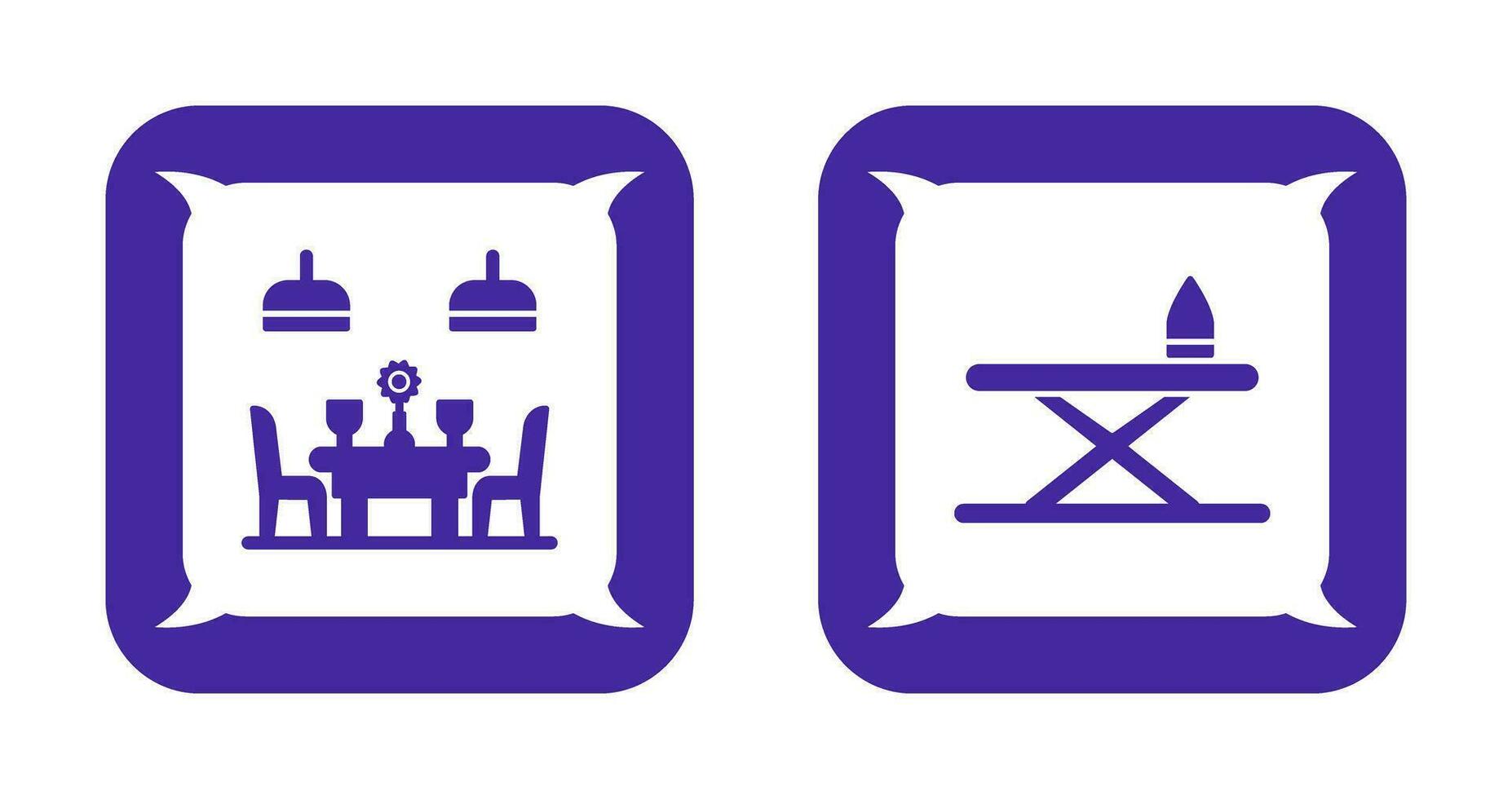 Iron Board and Table Icon vector