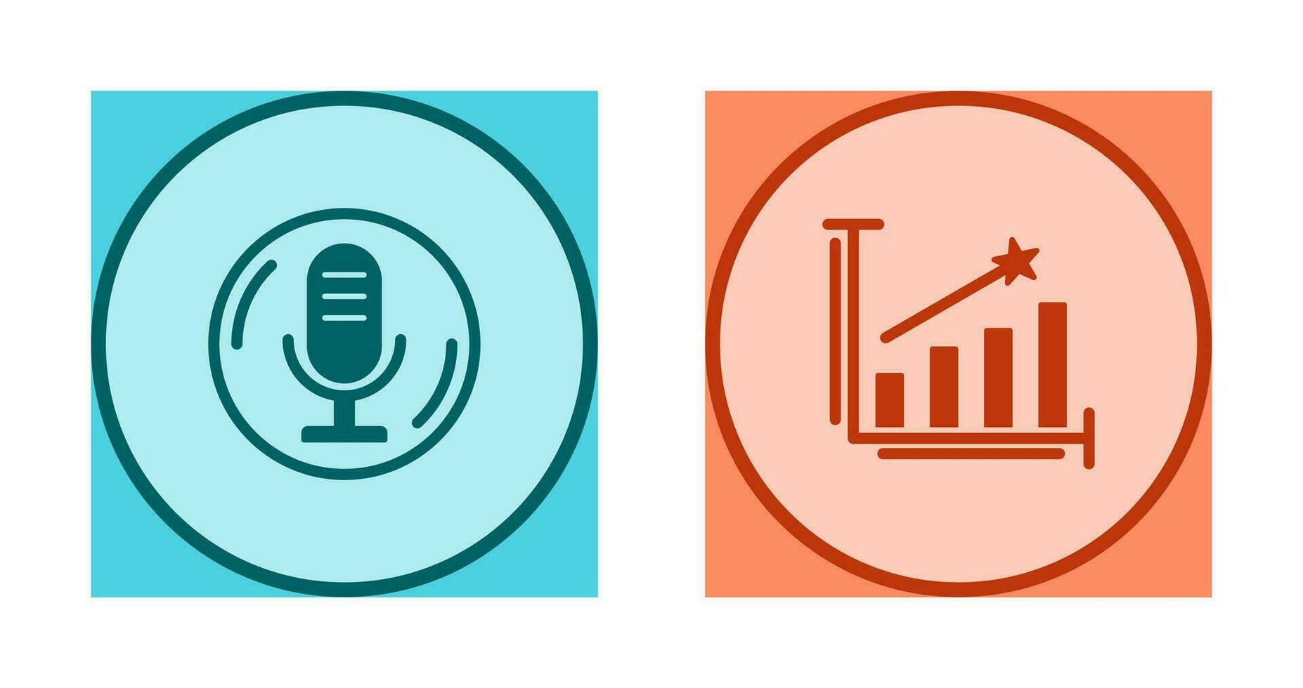 Microphone and Line Bars Icon vector