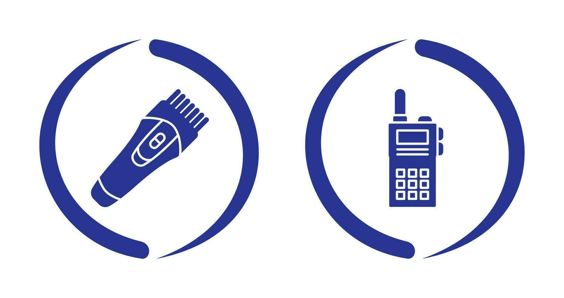 Trimmer and Communication Icon vector